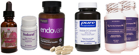 Progestelle Natural Progesterone, Iodoral 12.5 mg 90 tablets, Endovan, Indole-3-Carbinol, 2 Bioflavinoids