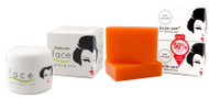 Set of Kojie San (Skin Lightening Kojic Acid Soap 2 Bars - 65g +Face Lightening Cream)