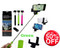 Bluetooth Shutter Extendable Handheld Green Selfie Stick Monopod For IPhone Anroid - Wireless Mobile Phone Monopod - Green