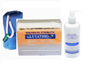 Authentic Relumins Advance White Body Whitening & Exfoliating Set with Leefa Soap Net, Maximum Whitening & Peeling Soap, Stem Cell Therapy All in One Day Lotion