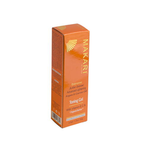 Makari Extreme Advanced Lightening Carrot & Argan Oil Toning Gel - W/ Vitamin-E, C & Organiclarine - 30g