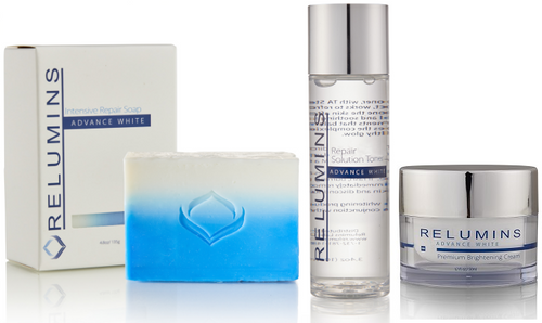 Relumins Advance White Lightening Facial Kit - Premium Cream, Intensive Repair Toner