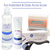 Relumins Advance Titanium 540 Roller & Professional Acne Scar Treatment Set For Dark Acne Scars