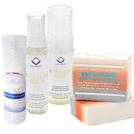 Relumins Medicated Professional Acne & Dark Spot Fighting Set With Glutablend Kojic Acid Skin Whitening Soap