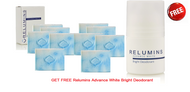 Relumins Skin Whitening Soap With Stem Cell Therapy & Intensive Skin Repair (Pack of 10) + Free Relumins Whitening Roll-ON