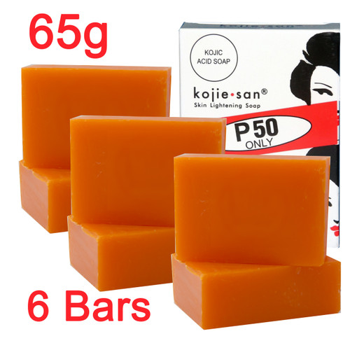 Kojie San Skin Whitening Lightening Kojic Acid SOAP - Pack of 3 (2 BARS PER PACK ) - 65G - SUPER SAVINGS