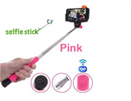 Wireless Classic Bluetooth Extendable Selfie Stick for Iphone,Android - Pink