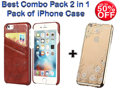 Iphone 6/6S: Luxury Shockproof Diamond & PU Leather Slim Phone Case for iPhone 6/6S 