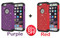 Dual Combo 2 in 1 Diamond Hybrid Dual Layer Armor Hard Plastic Protective Case for iPhone 6 & 6S [4.7] - Purple,Red