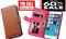 Best  Exclusive Combo Pack - Premium Quality Leather Wallet Style With Card Slot for iPhone 6/6S - Rose Pink,Brown