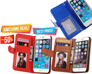 Special Combo Deals !! Pack of 3 Premium n Stylish Flip Cover W/ Card Slot for iPhone 6 Plus /6S Plus - Brown, Red, Blue