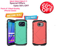 Combo Deals For Samsung S7 : Hybrid Armor Duty Shockproof Dual Layer Protection Cases for Samsung S7 - Red, Green