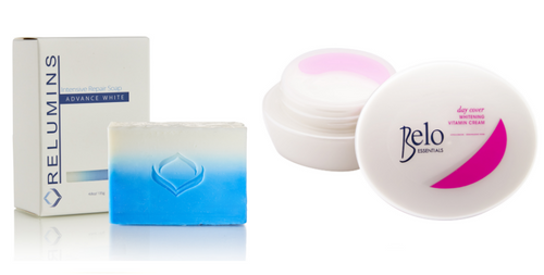 Advanced Skin Lightening TA Stem Cell Soap, Belo Whitening Vitamin SPF 15 Cream