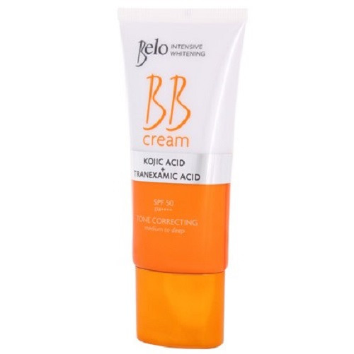 Belo Intensive Kojic & Tranexamic Acid BB Cream - 50mL - Whitening Tone Correcting Cream for Medium to Deep Skin