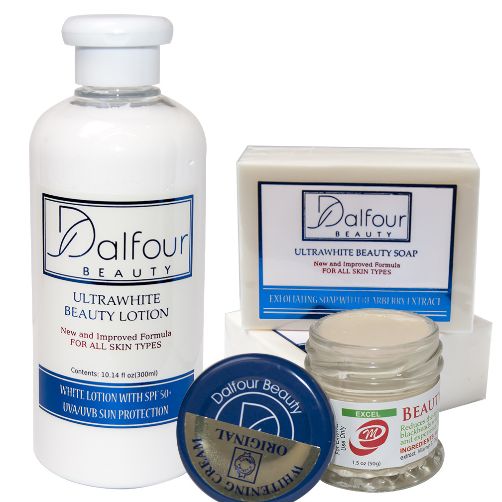 Dalfour Beauty Excel Face Body Whitening Set Body Lotion With Spf50 Gold Seal Excel Whitening Cream Soap