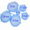 Set of 6 Reusable Suction Seal Covers for Bowls, Silicone Bowl Covers