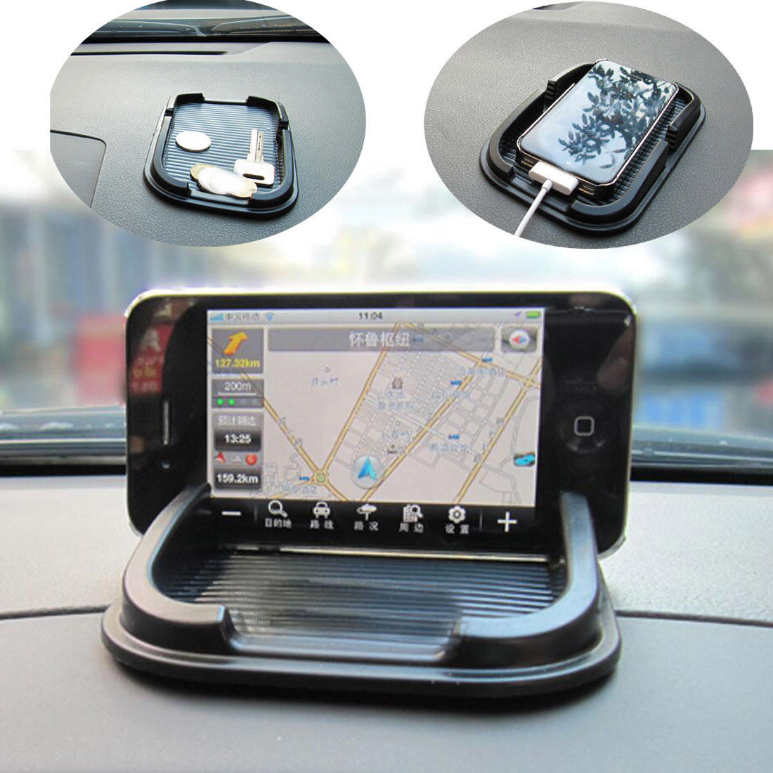 Non Slip Car Dashboard Anti Slip Grip Phone Holder Pad Mat GPS SatNav Coins Keys