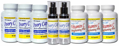 Ivory Caps Skin Lightening Whitening Pills Sets (System 3)