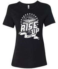 Rise Up 1776 - patriotic, stars and stripes, hamilton graphic t-shirt
