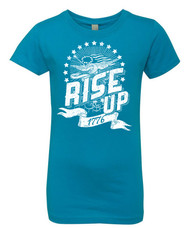 Rise Up 1776 - Girls distressed graphic tee