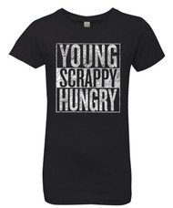 Young. Scrappy. Hungry. - Girls Distressed Graphic Tee
