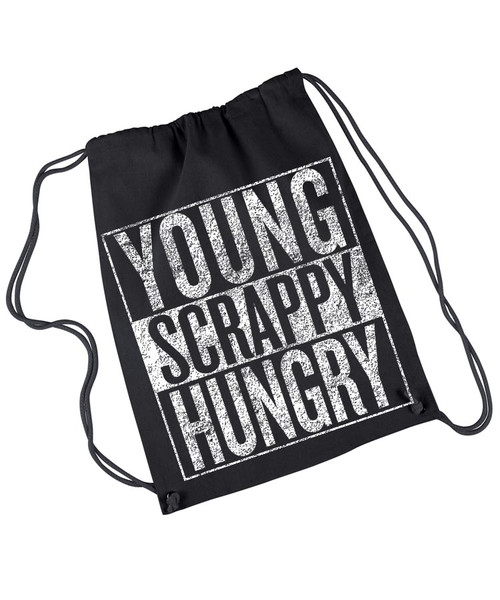 Young Scrappy and Hungry drawstring rehearsal bag.