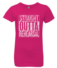 Straight Outta Rehearsal - Raspberry - Girl's Graphic Tee
