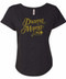 Drama Mama - Women's Relaxed Drapy Dolman Triblend Tee - Black