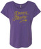 Drama Mama - Women's Relaxed Drapy Dolman Triblend Tee - Purple
