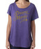 Drama Mama - Women's Relaxed Drapy Dolman Triblend Tee - Purple