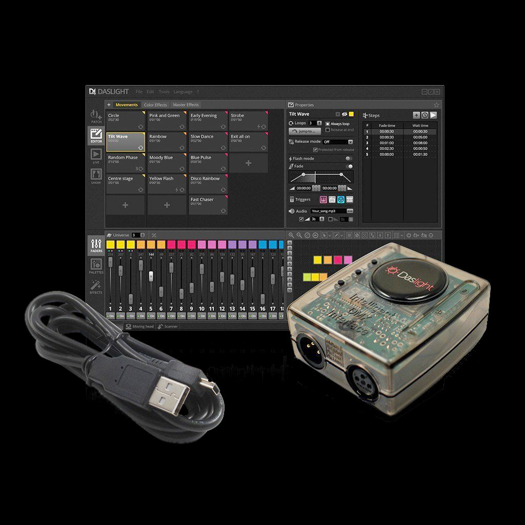 Omnisistem Daslight 4 DMX Lighting Controller Software Phantom Dynamics