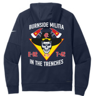 Engine 82 Navy Nike Dri Fit Full-Zip Hoodie Skull