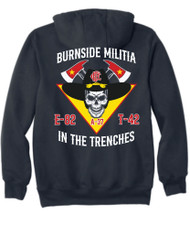 Engine 82 Navy Carhartt Hoodie Skull