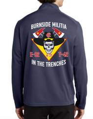 Engine 82 Navy Sport-Tek Dri Fit Quarter-Zip Pullover Skull