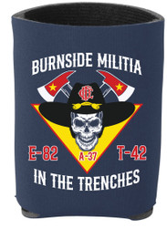 Engine 82 Navy Regular Koozie Skull