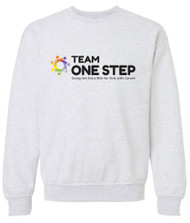 Team One Step Gildan DryBlend Crewneck Sweatshirt - Ash