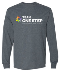 Team One Step Gildan DryBlend® 50/50 Long Sleeve T-Shirt - Dark Heather Grey