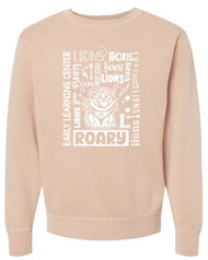 ELC Roary Dusty Pink Independent Trading Co. Midweight Pigment-Dyed Crewneck Sweatshirt 