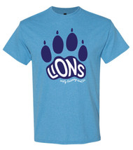 ELC Paw Print Heather Sapphire Gildan T-Shirt