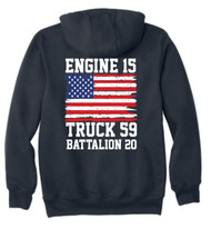 Flag Carhartt Navy Full Zip Hoodie 