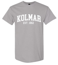 Kolmar Collegiate White Text Cement Gildan T-Shirt