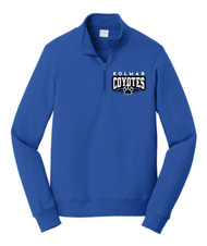 Kolmar Black Coyotes Royal Port & Company ® Core Fleece 1/4-Zip Pullover Sweatshirt