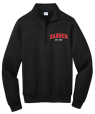 Hannum Black  Port & Co™ Core Fleece 1/4-Zip Pullover Sweatshirt