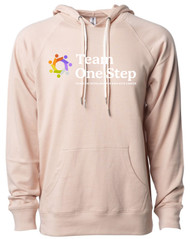 $5,000 Club - Unisex Lightweight Loopback Terry Hooded Sweatshirt - Rose