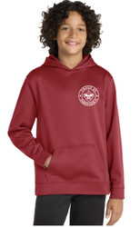 Troop 63 Deep Red Sport-Tek Dri Fit Hooded Pullover