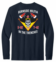 Engine 82 Navy Carhartt Long Sleeve T-Shirt Skull