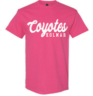 Kolmar Coyotes Script Heliconia Gildan T-Shirt
