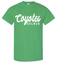 Kolmar Coyotes Script Green Gildan T-Shirt