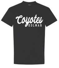 Kolmar Coyotes Script Black Gildan T-Shirt