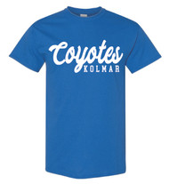 Kolmar  Coyotes Script Royal Gildan T-Shirt